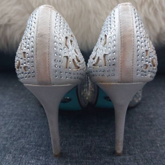 Blue by Betsey Johnson  Elsa Heels Wedding Bridal Formal size 8.5 - Picture 7 of 15
